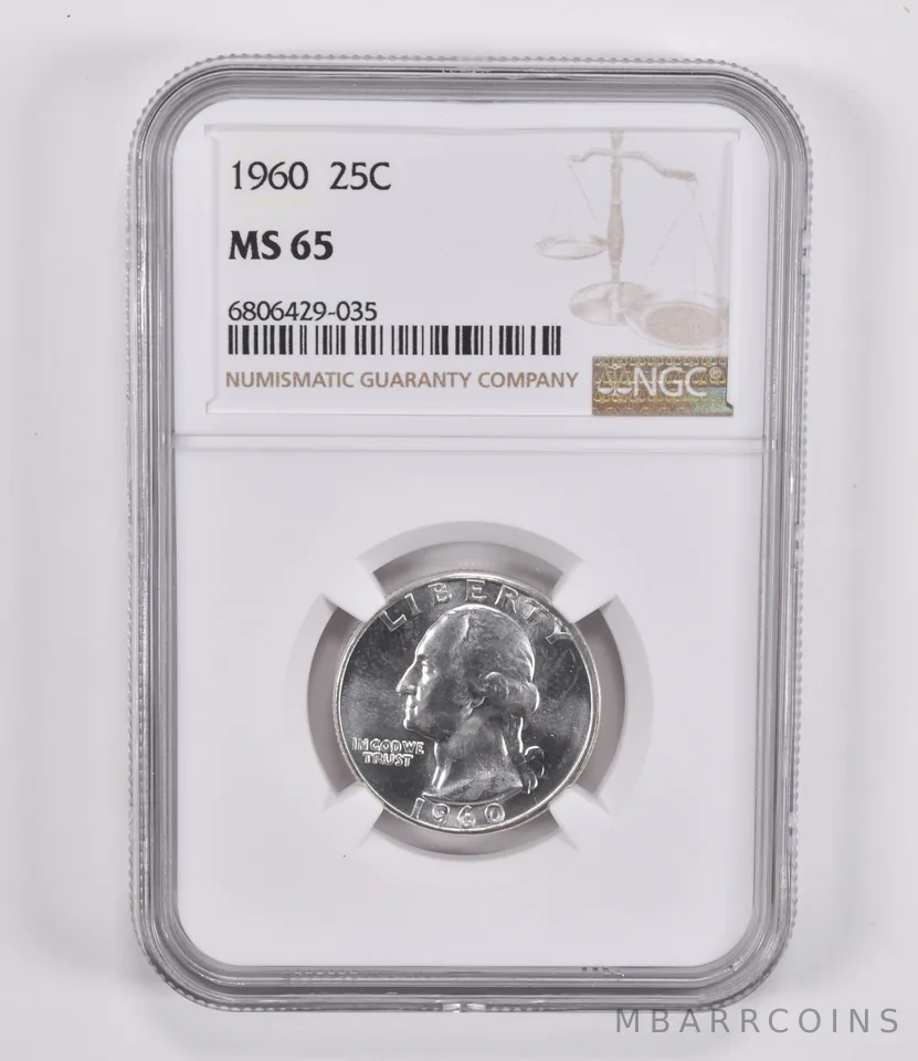 1960 Washington Quarter MS65 NGC Brown Label
