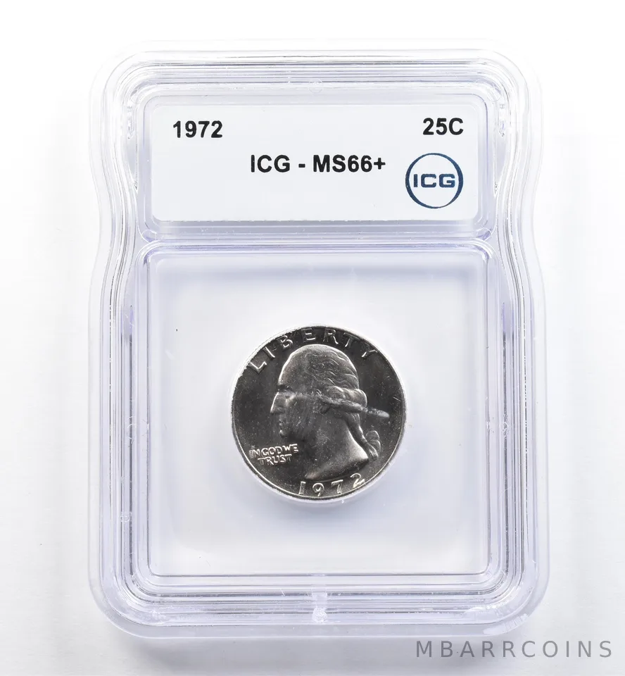 1972 Washington Quarter MS66+ ICG *0090