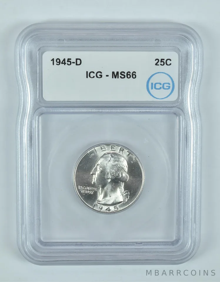1945-D Washington Quarter MS66 ICG
