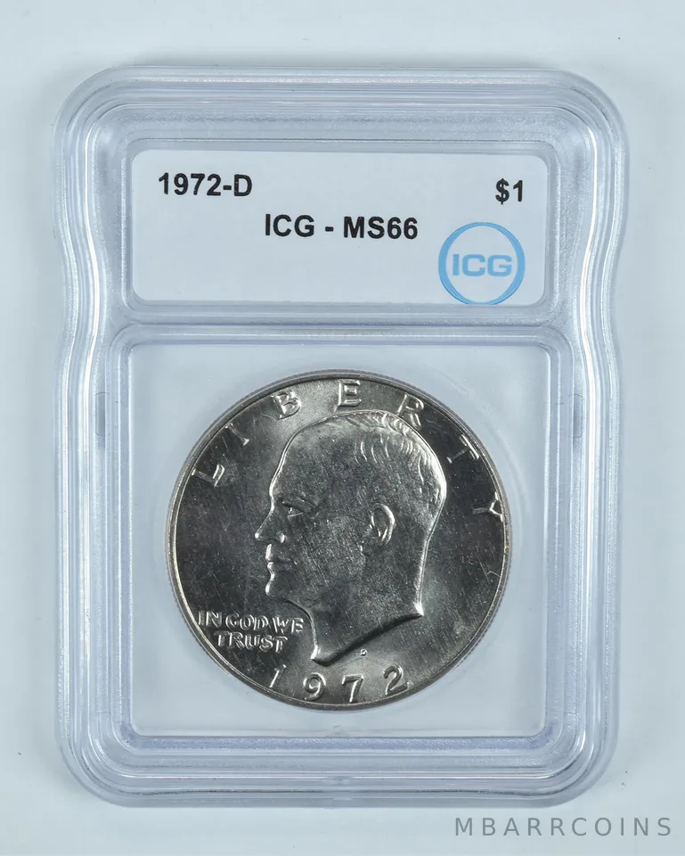 1972-D Eisenhower $1 MS66 ICG