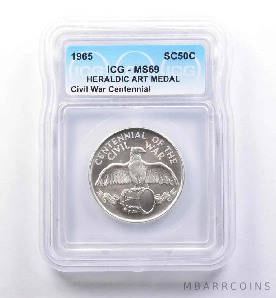 1965 So Called Half Dollar Civil War Centennial Appomattox MS69 ICG