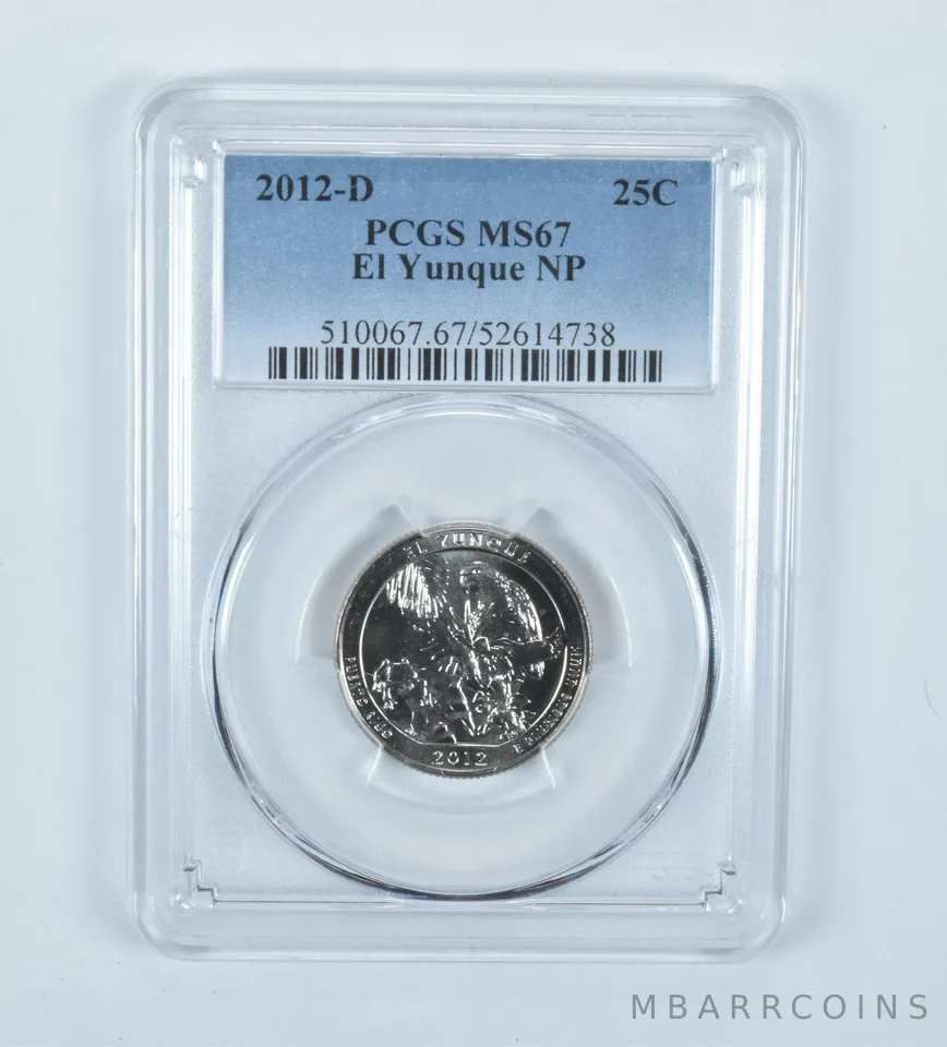 2012-D Washington Quarter ATB El Yunque MS67 PCGS