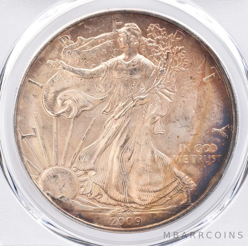 2009 American Silver Eagle MS65 PCGS Beautiful Tone *1453