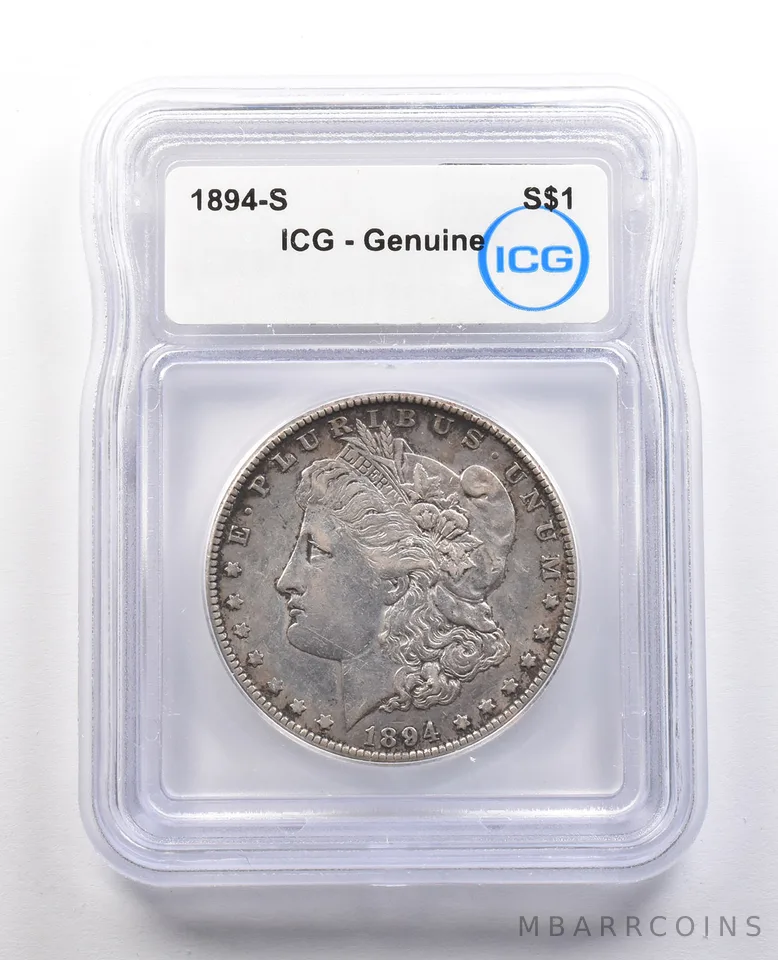 1894-S Morgan Silver Dollar Genuine ICG *1035