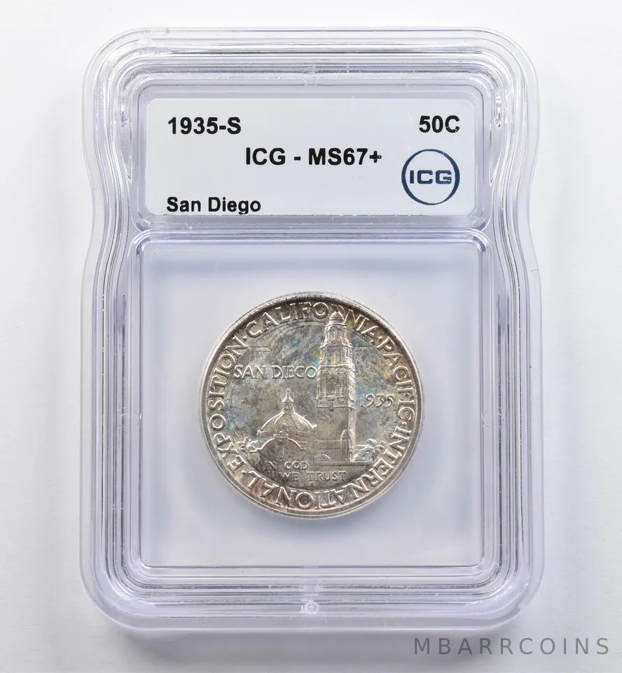 1935-S San Diego Commemorative Half Dollar MS67+ ICG *9045
