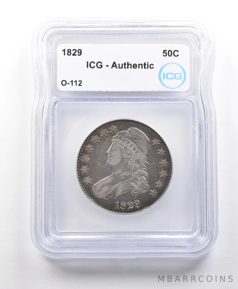 1829 Capped Bust Half Dollar O-112 Authentic ICG *5614