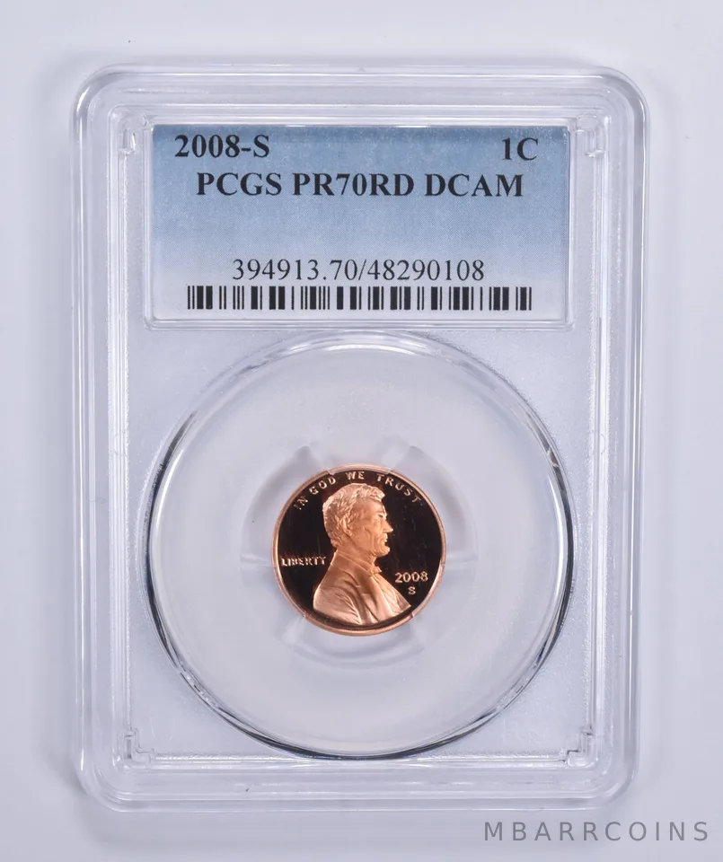 2008-S Lincoln Memorial Cent PR70 RD DCAM PCGS Blue Lbl