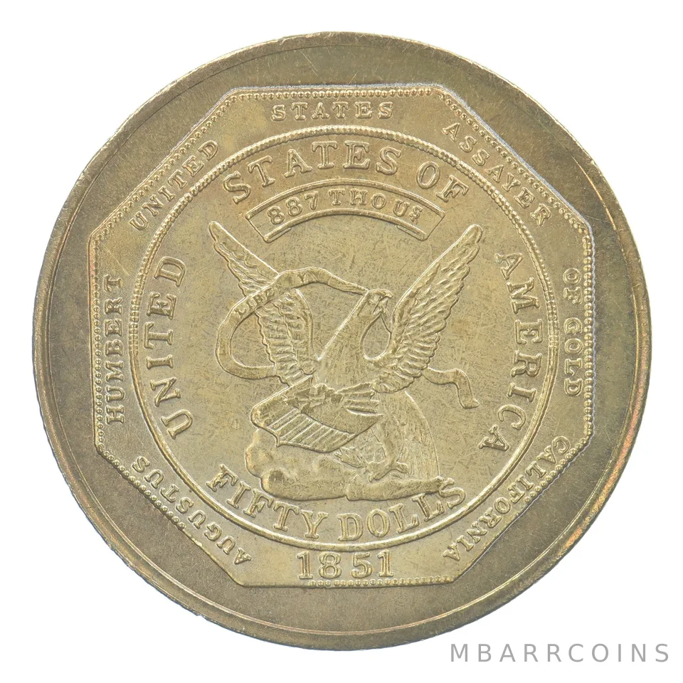 1851 50 Dollar Donald H Kagin ANA Governor Campaign Token Beautiful Tone *2456