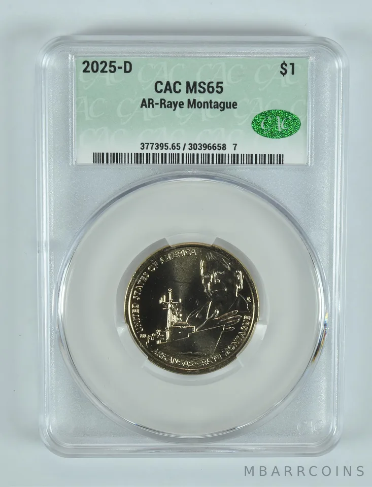 2025-D Innovation $1 Raye Montague AR MS65 CAC CACg