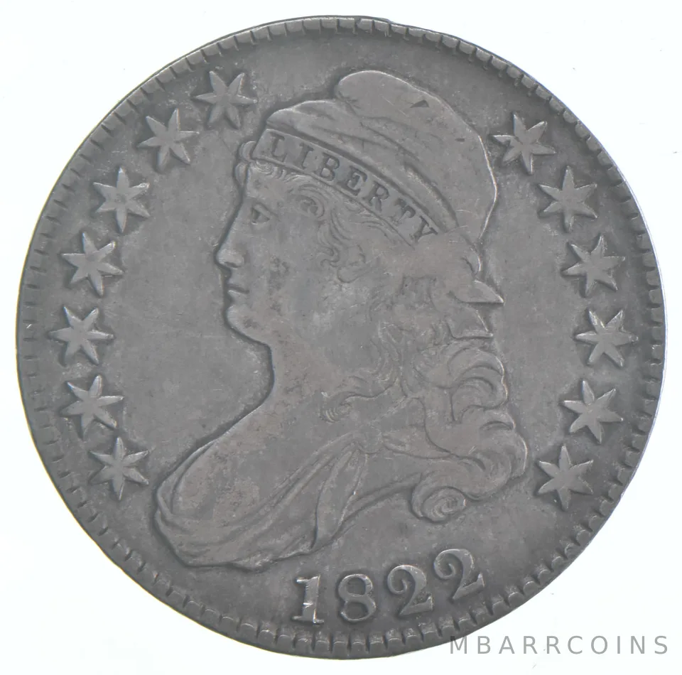 1822 Capped Bust Half Dollar - Rim File a1178