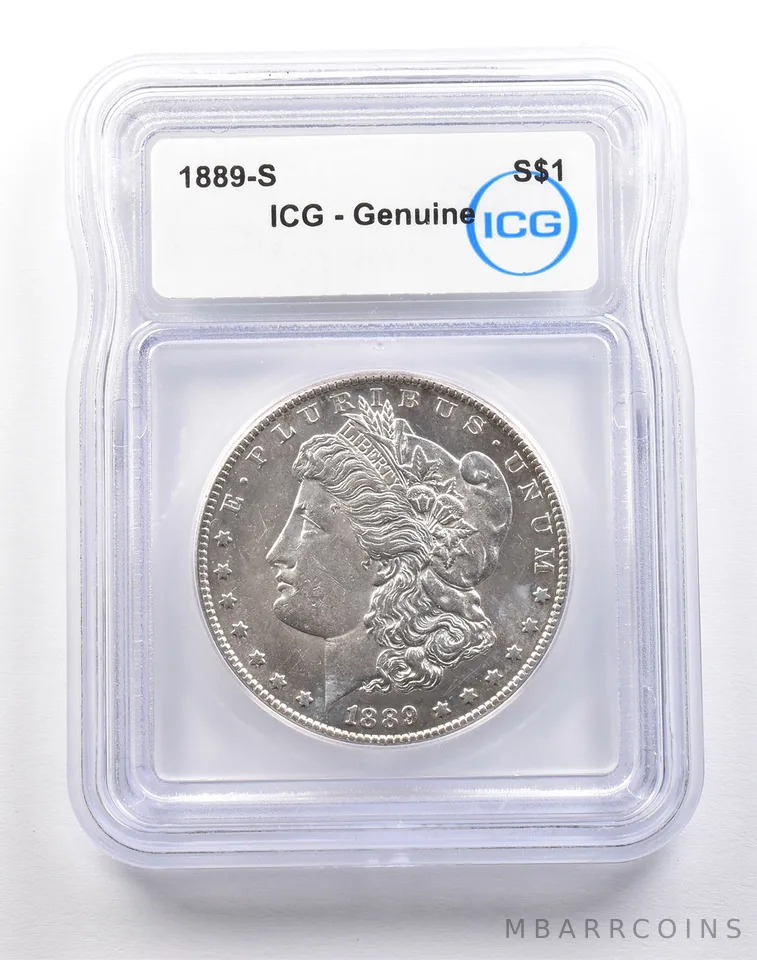 1889-S Morgan Silver Dollar Genuine ICG *2211