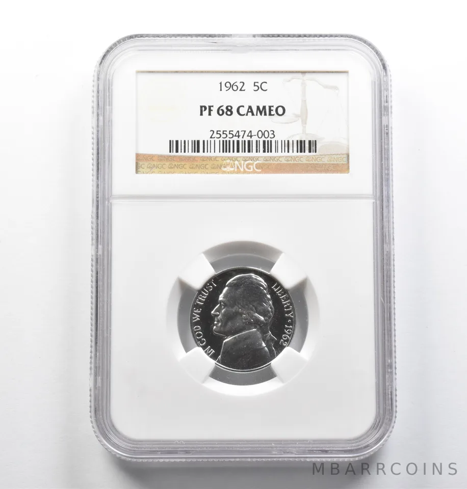 PF68 Cam 1962 Jefferson Nickel NGC *0753