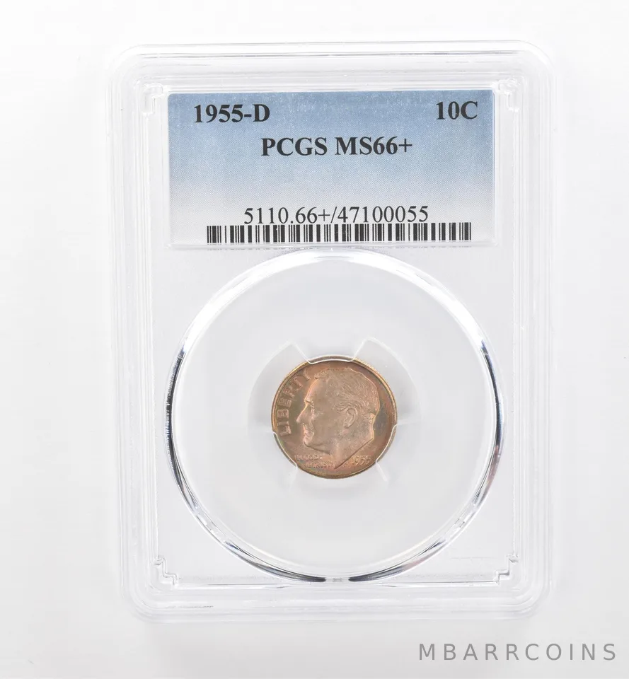 1955-D Roosevelt Dime MS66+ PCGS Beautiful Tone *1885