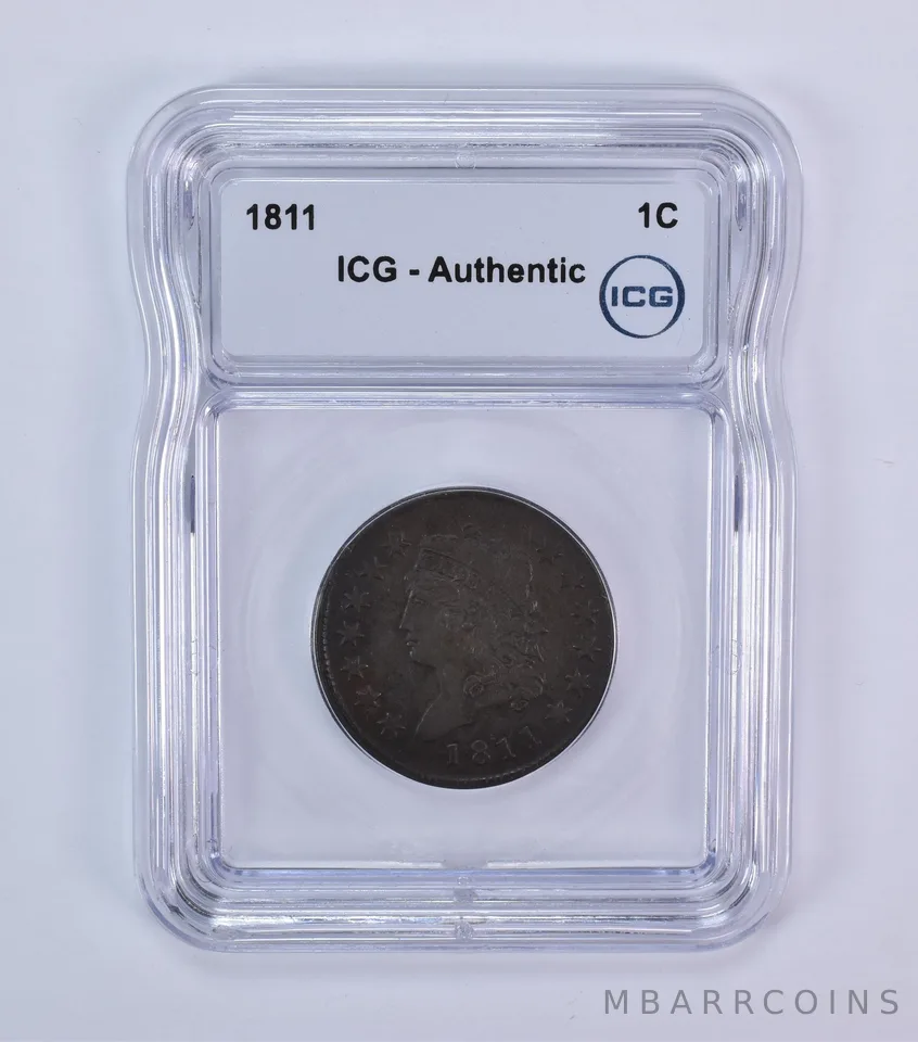 1811 Classic Head Large Cent Authentic ICG *7967