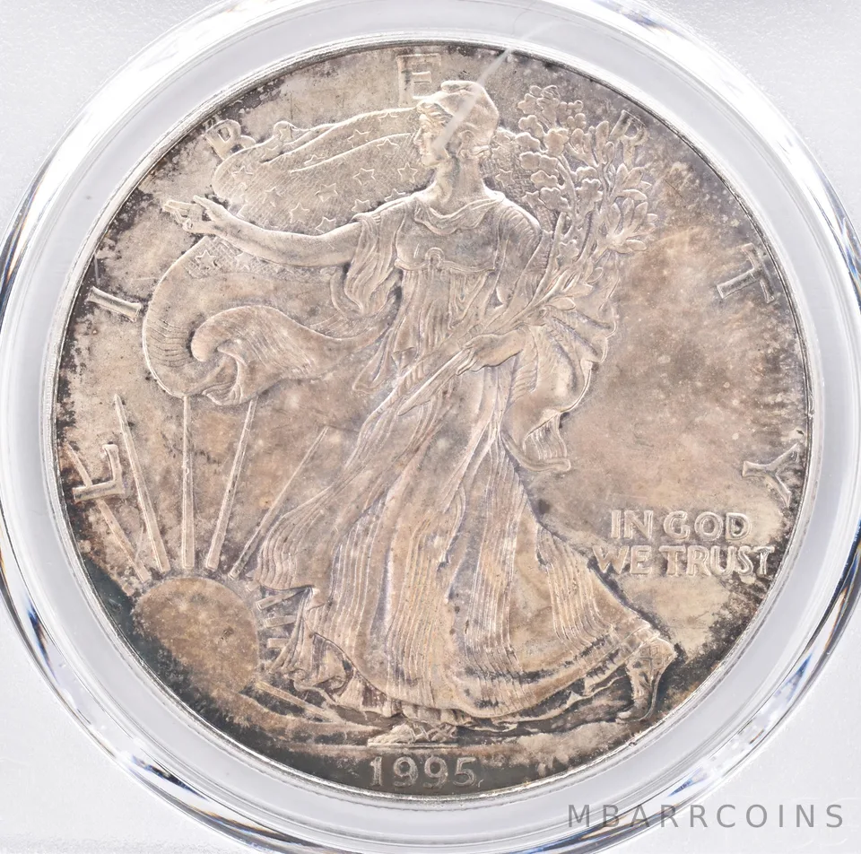 1995 American Silver Eagle MS66 PCGS Beautiful Tone *1408