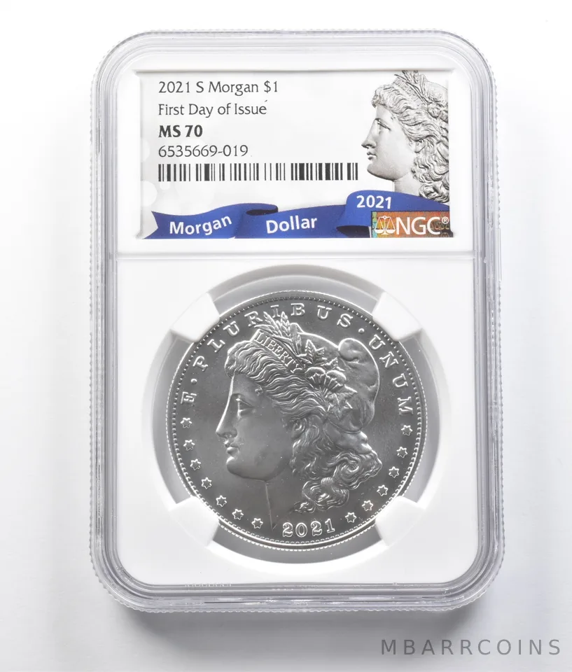 2021-S Morgan Silver Dollar FDOI MS70 NGC a6876