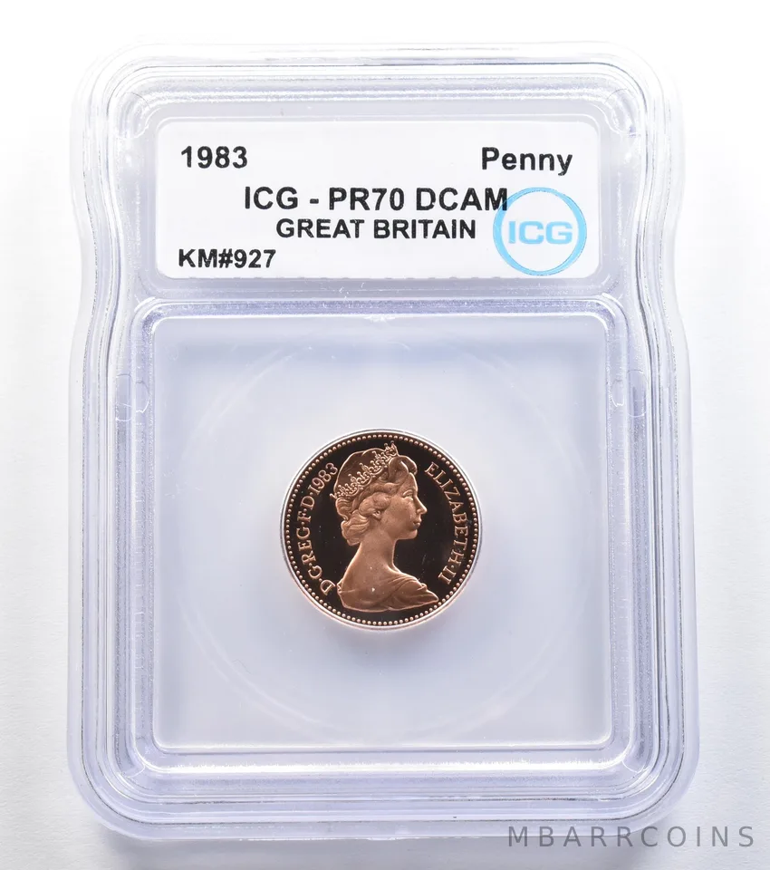 1983 Great Britain Penny KM#927 PR70 DCAM ICG *7840