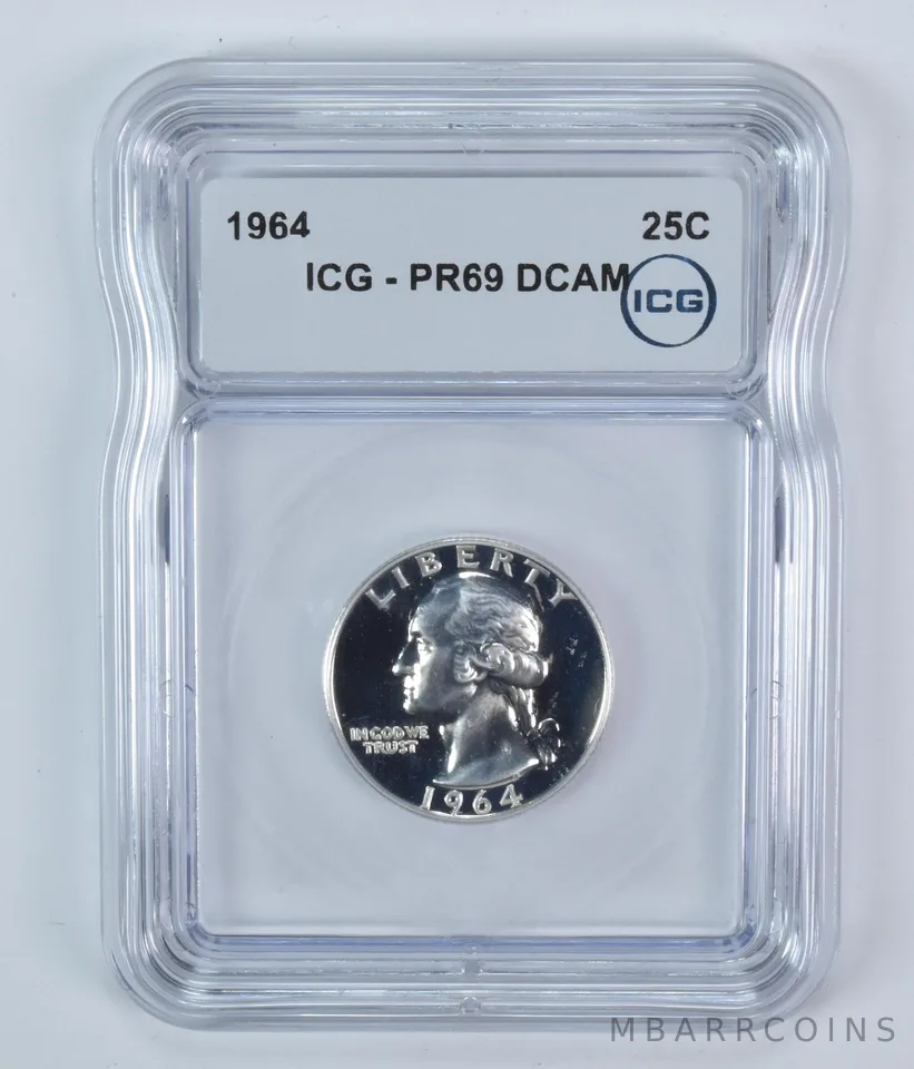 1964 Washington Quarter PR69 DCAM ICG