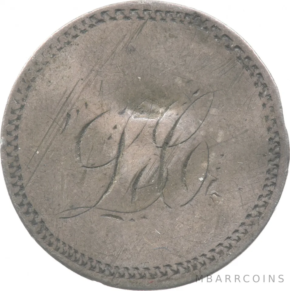 1832 Capped Bust Half Dime Love Token Victorian L C P J *5993