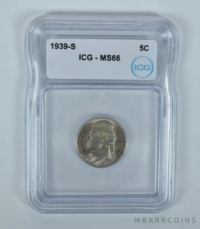 1939-S Jefferson Nickel MS66 ICG