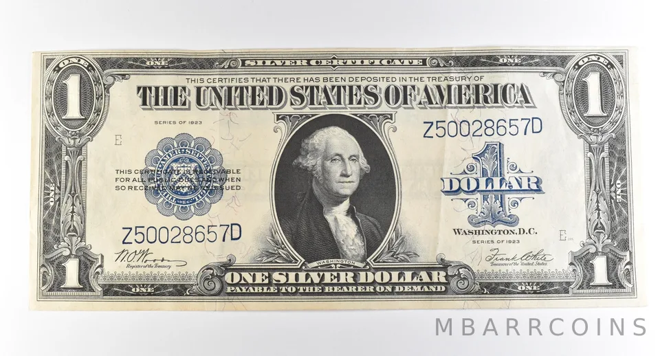 1923 $1 Silver Certificate Large Note Blue Seal *3690