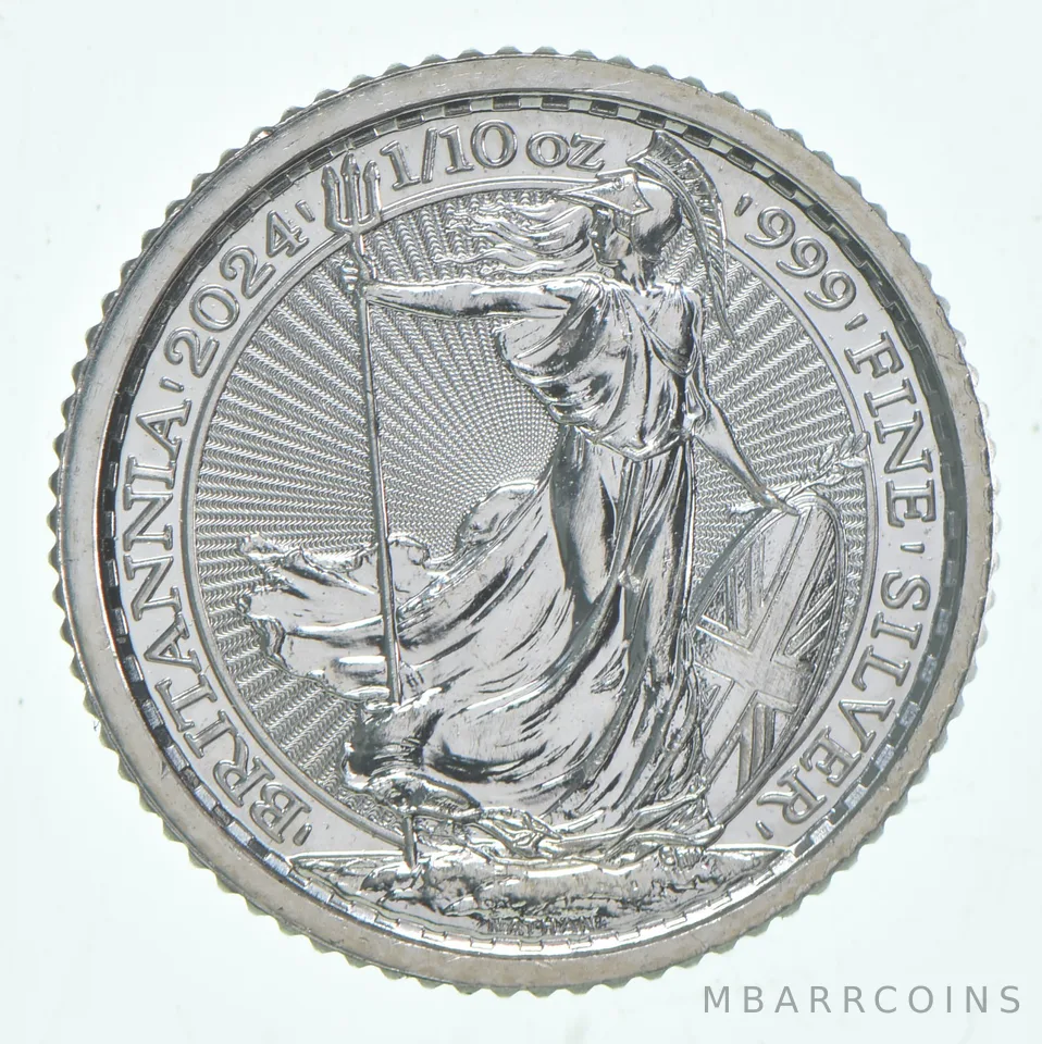 2024 Great Britain 20 Pence Silver Britannia 1/10 Oz .999 Silver