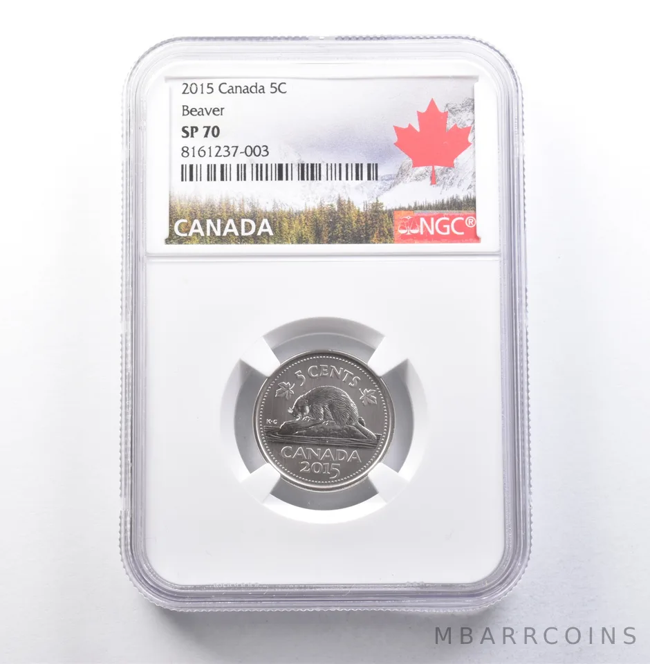 2015 Canada 5 Cents Beaver SP70 NGC *5911