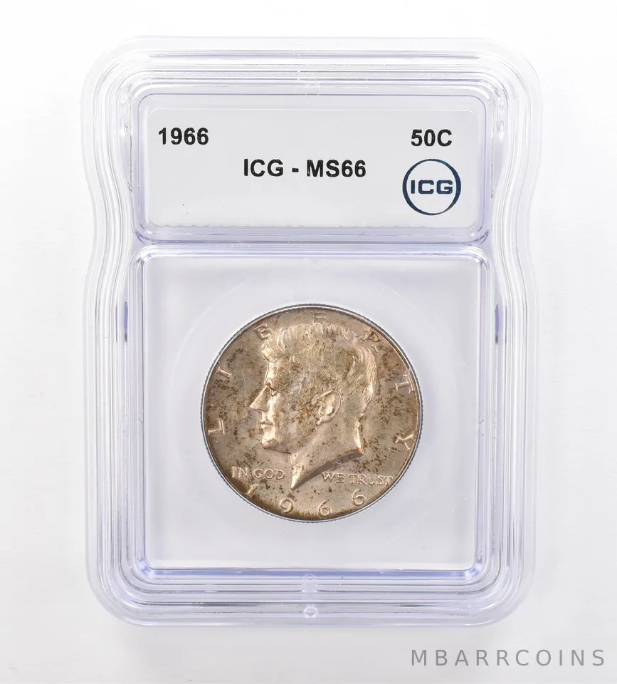 1966 Kennedy Half Dollar MS66 ICG Beautiful Tone *7545