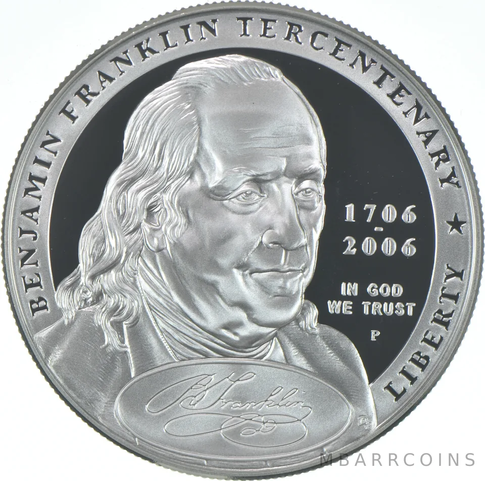 2006-P Proof Ben Franklin Founder Commemorative Silver Dollar $1