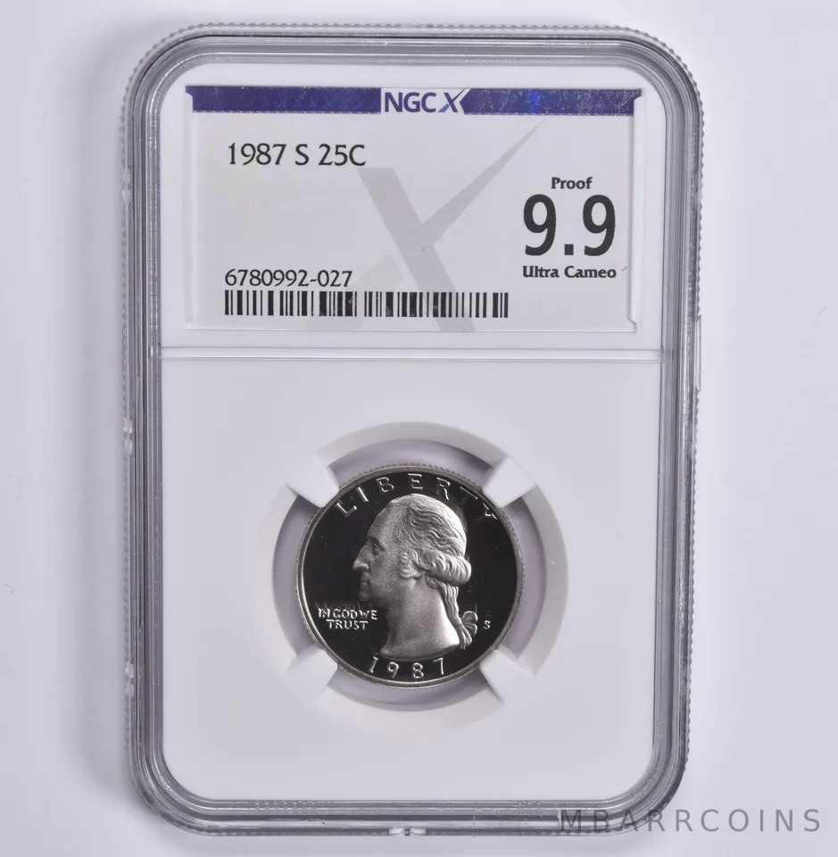 1987-S Washington Quarter 25c Proof 9.9 UCAM NGC X NGCX