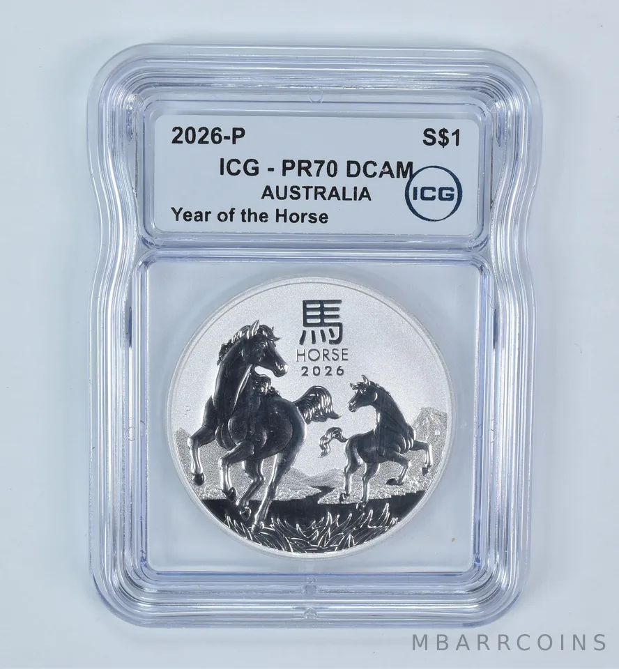 2026 Australia 1 Dollar Silver Year Of The Horse 1 Oz PR70 DCAM ICG
