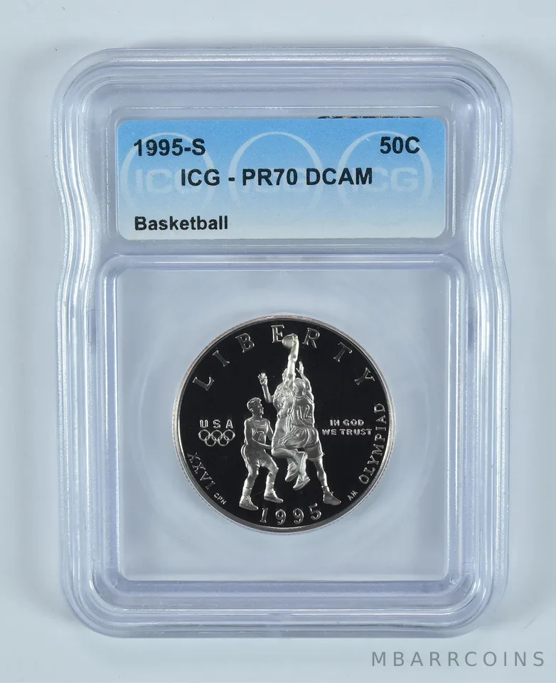 1995-S Olympic Basketball Commemorative Half Dollar PR70 DCAM ICG