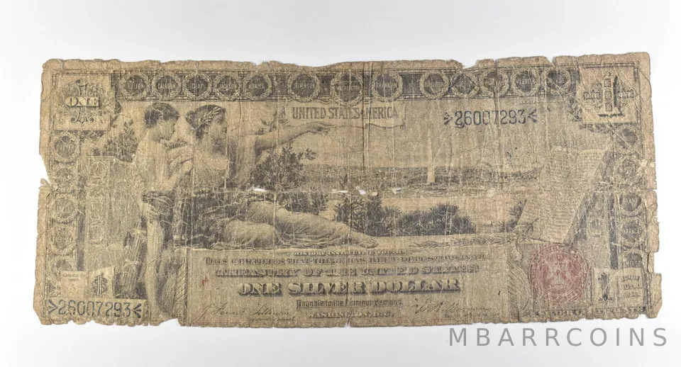 1896 $1 Silver Certificate Large Note Red Seal *3036