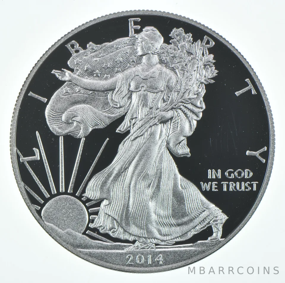2014-W American Silver Eagle Proof Coin 1 Oz Silver