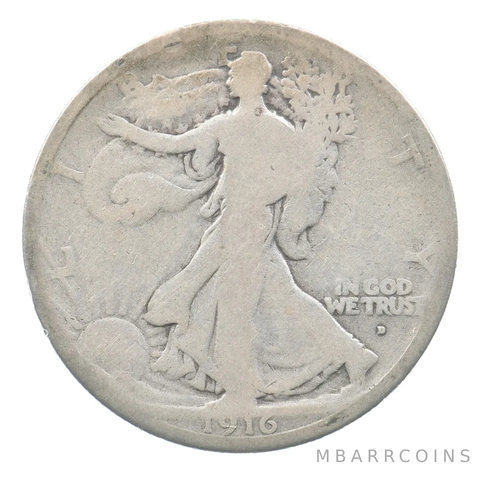 1916-D Walking Liberty Half Dollar *3979