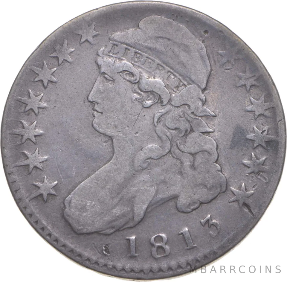 1813 Capped Bust Half Dollar - O-110 1% Off Center a6441