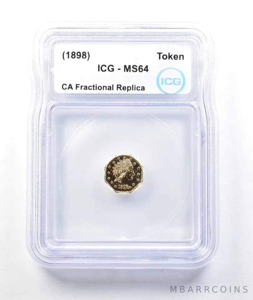 (1898) California Gold Rush Token One Dollar MS64 ICG *8749
