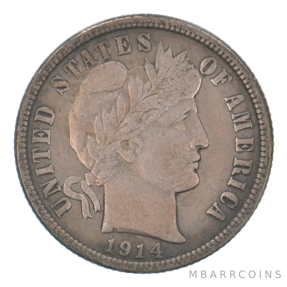 1914 Barber Dime Beautiful Tone *9534