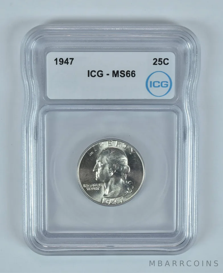 1947 Washington Quarter MS66 ICG