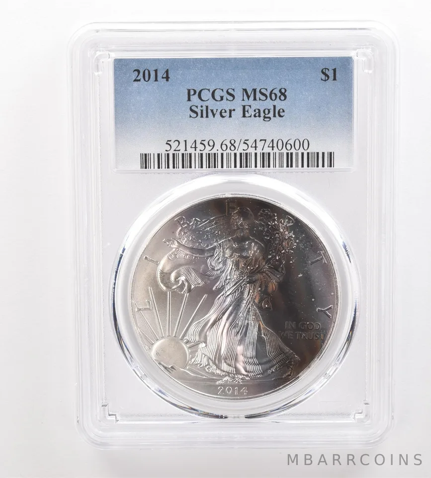 2014 American Silver Eagle MS68 PCGS Beautiful Tone *3246