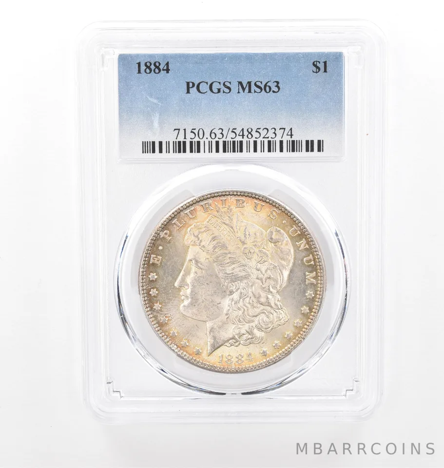 1884 Morgan Silver Dollar MS63 PCGS Beautiful Tone *2080