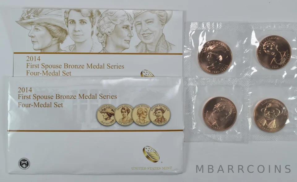 2014 First Spouse Bronze Medal Series Four Medal Set