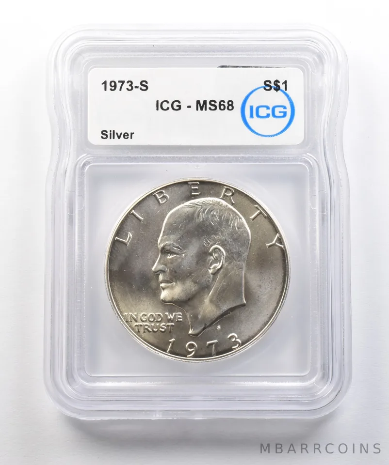 1973-S Eisenhower Dollar Silver MS68 ICG *8348