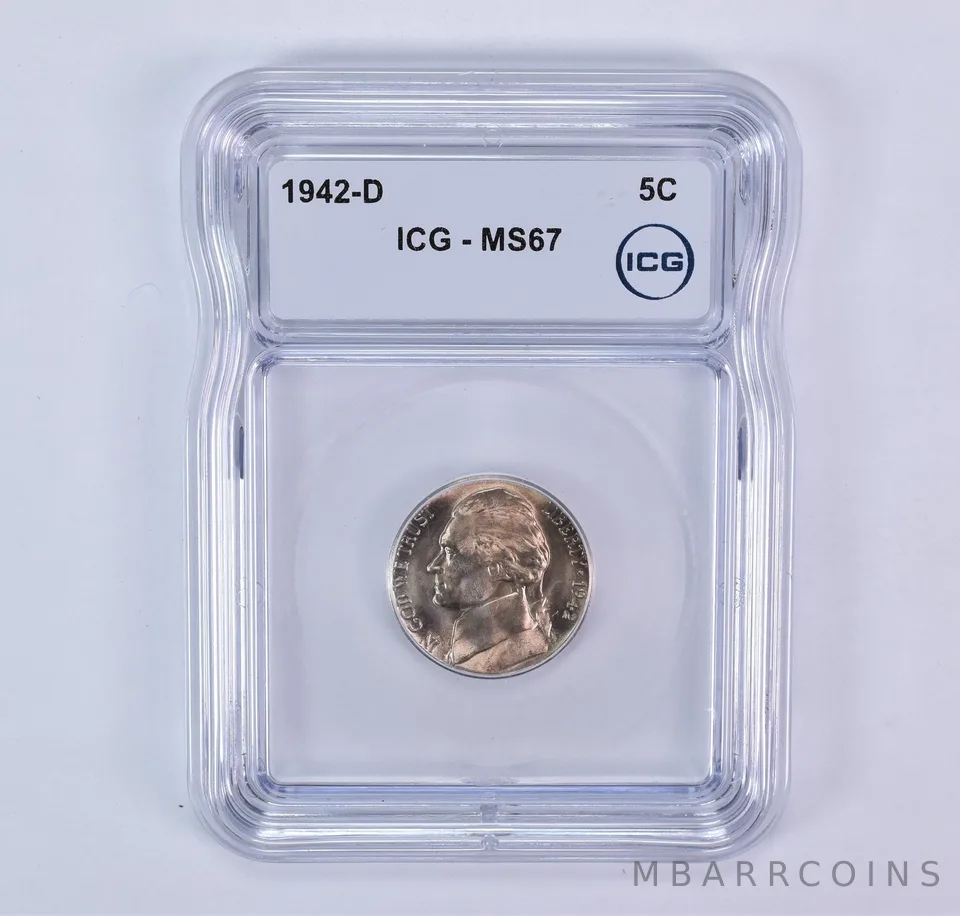1942-D Jefferson Nickel MS67 ICG