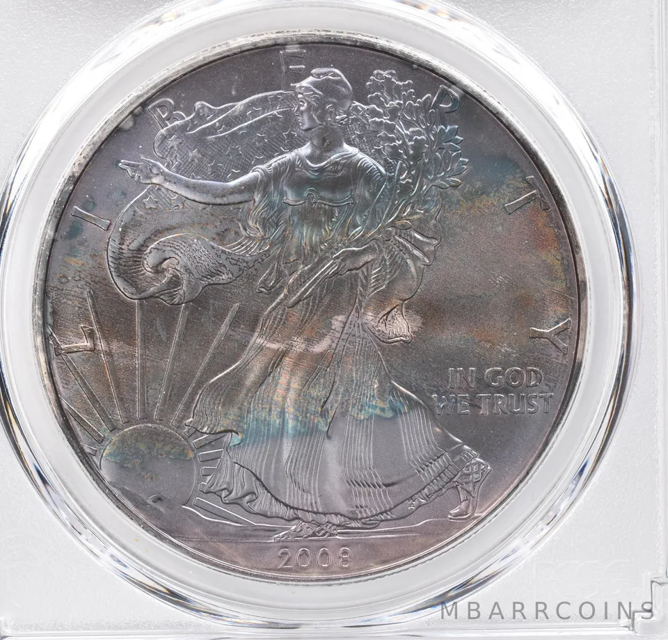 2008 American Silver Eagle MS68 PCGS Beautiful Tone *1169