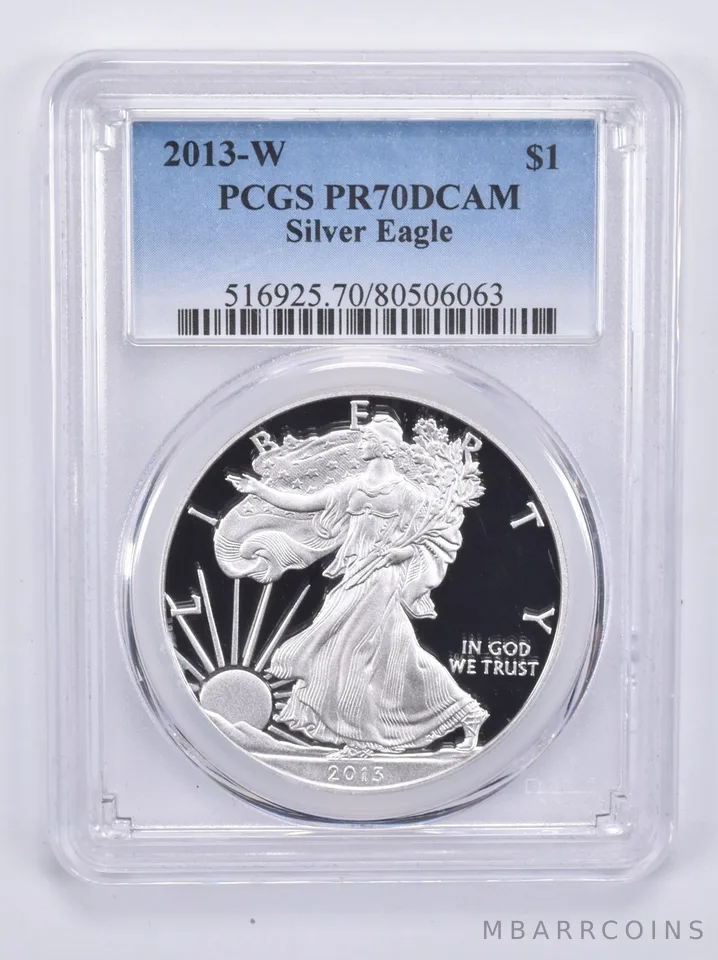 2013-W American Silver Eagle PR70 DCAM PCGS Blue Label