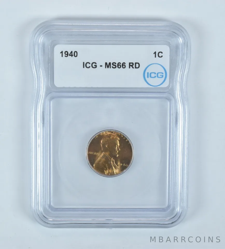 1940 Lincoln Wheat Cent MS66 RD ICG