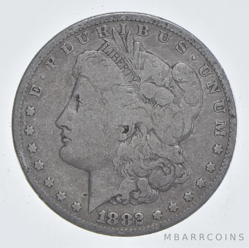 Early - 1882 Morgan Silver Dollar - 90% US Coin *785
