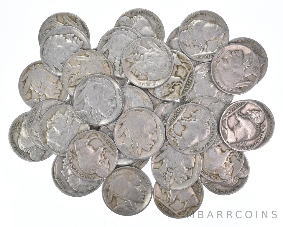 (40) 1920-1929 Full Date Buffalo Nickel ROLL Lot