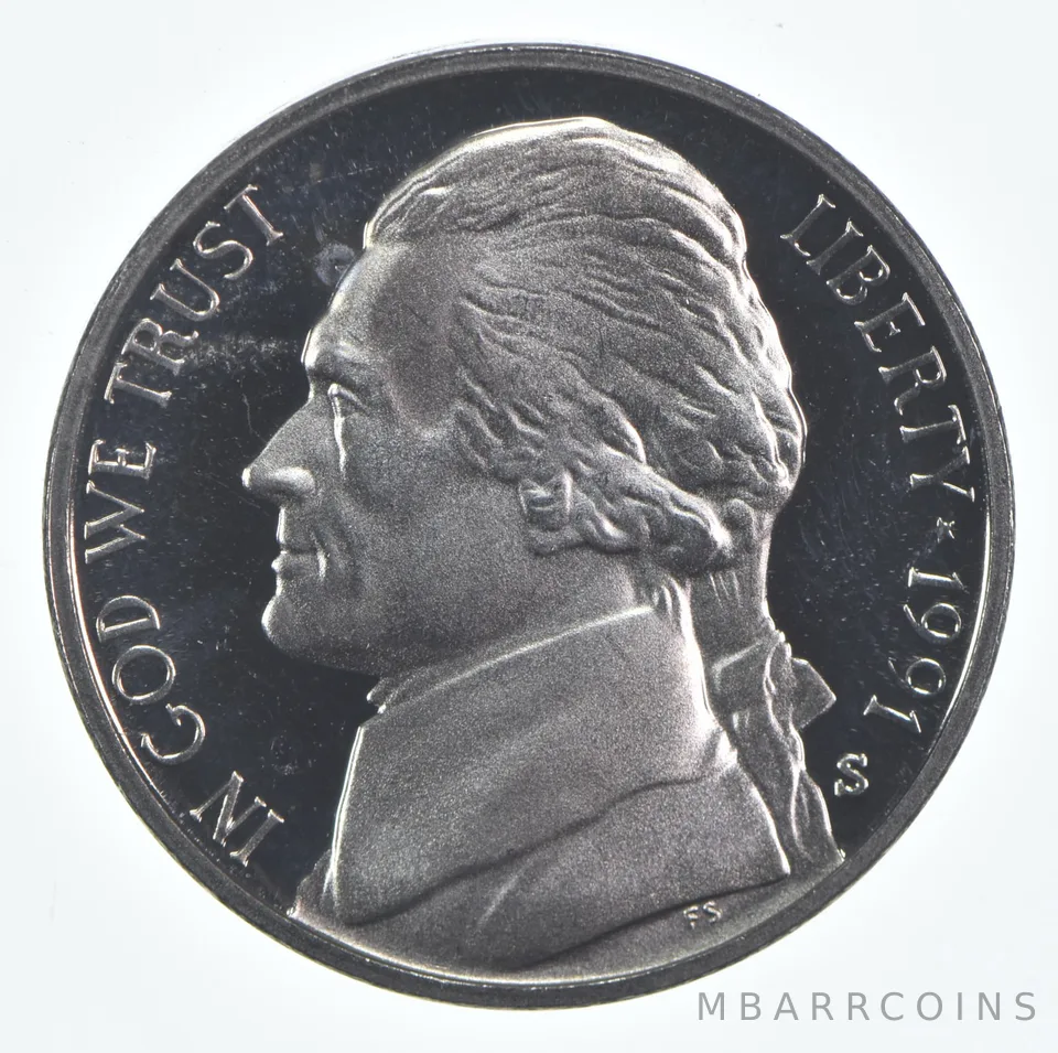 1991-S Jefferson Nickel Proof